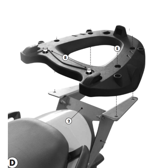 Soporte baúl con parrilla Monokey Triumph Tiger 1050 07-12 Givi