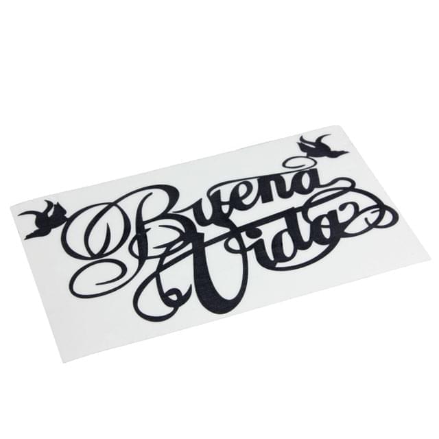 Autocollant Buena Vida, 24 cm, noir