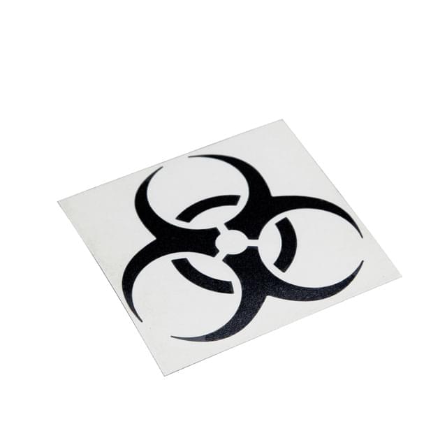 Biohazard Sticker, 9.2 x 9.5cm, black
