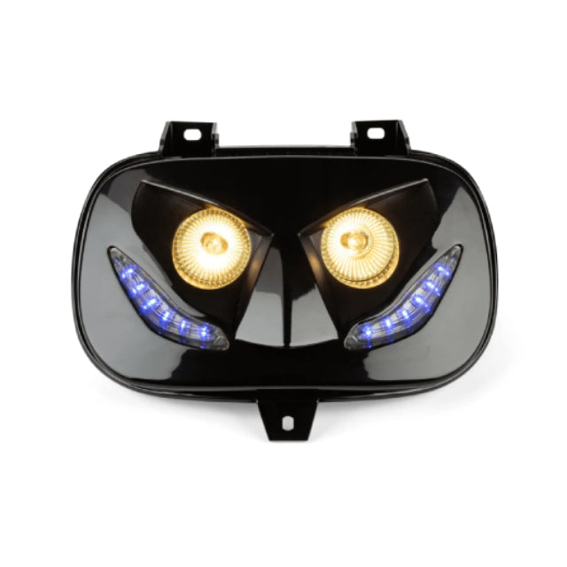 Faro Doble Optica R8 Yamaha BW'S 50 <2004 STR8 - negro