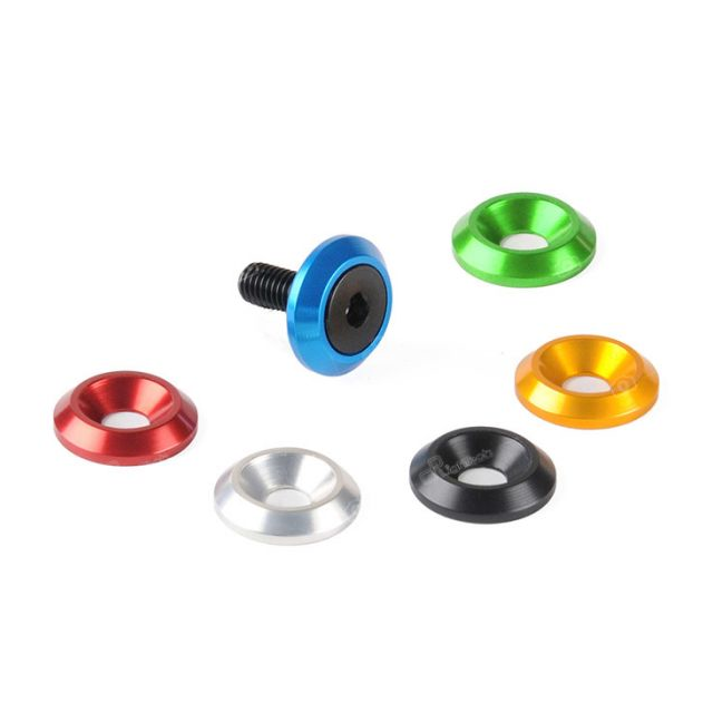 Tornillos portamatrículas M8x35 con arandela anodizada Lightech