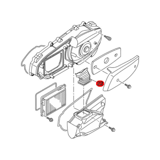 Manchon d'admission d'air filtre variateur Yamaha X-Max 400 13-17