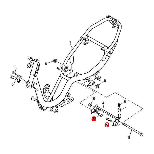 Vis de bras oscillant Yamaha Jog R-RR / BW'S 50 04-09