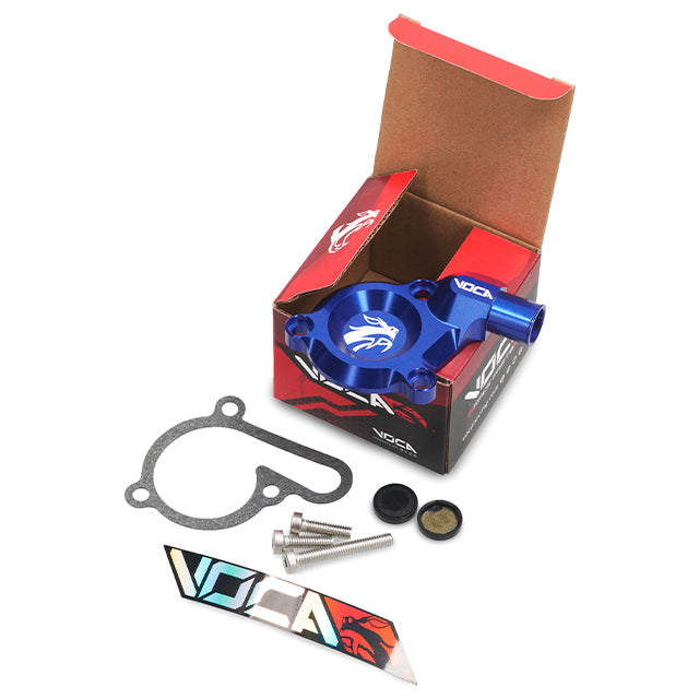 Kit tapa bomba de agua VOCA CNC Derbi euro 3 - azul