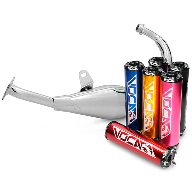 échappement Derbi Senda chromé 50/70cc VOCA (CE)