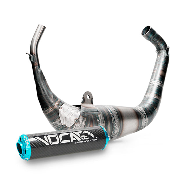 Échappement VOCA Carbon Racing 80cc Aprilia RS >2006 / Derbi GPR >2004 - passage sous selle