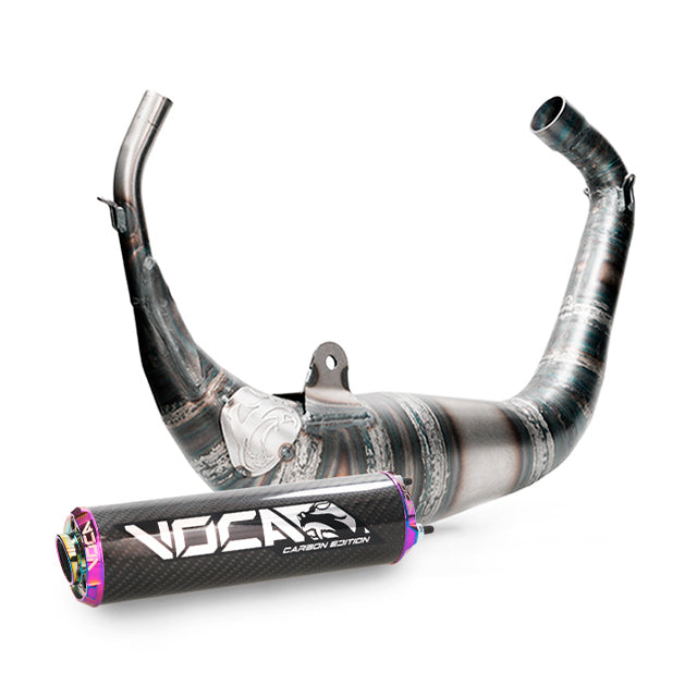 Échappement VOCA Carbon Racing 80cc Aprilia RS >2006 / Derbi GPR >2004 - passage sous selle
