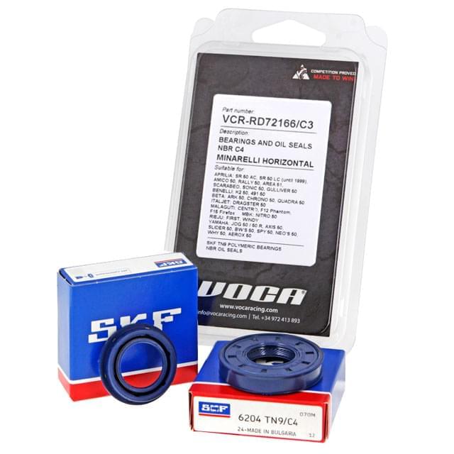 Kit rodamientos y retenes Voca C4 NBR Minarelli horizontal / vertical