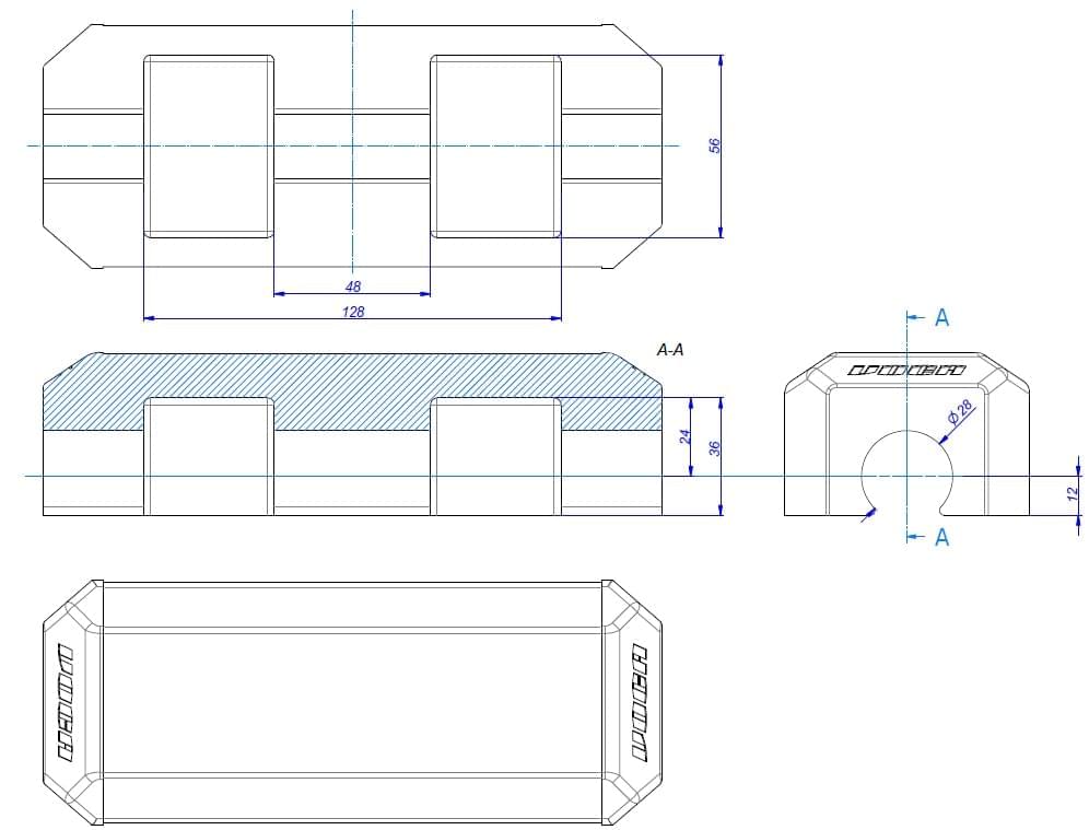 Protecteur de guidon Voca HB28 pour guidon sans barre