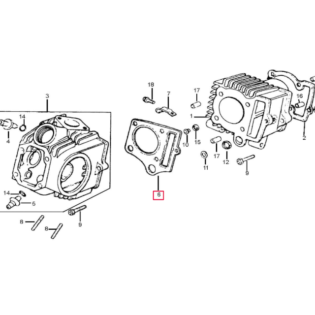 Junta cilindro Pitbike motor semi-auto 88 ZF