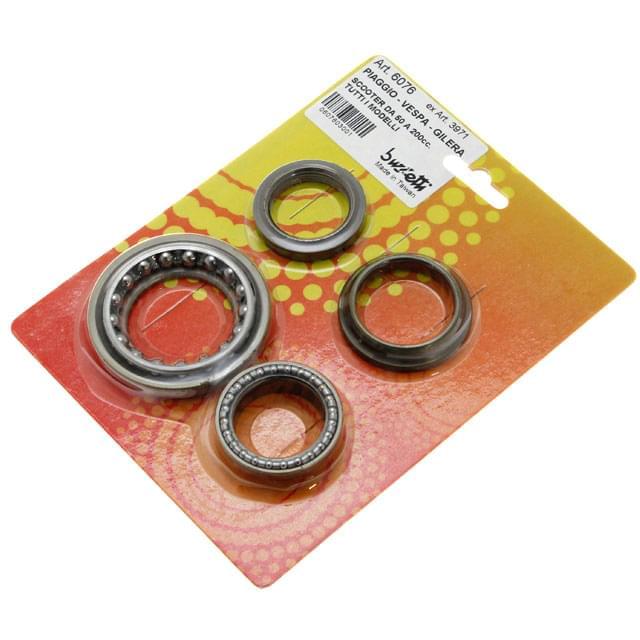 Buzzetti Steering Bearings (Set), Piaggio Vespa-Gilera 50/125/150/180/200 2T and 4T