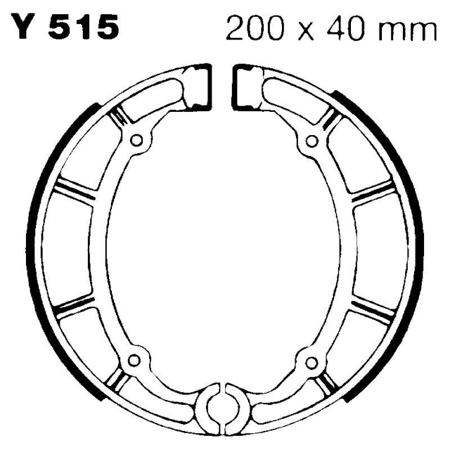 Zapatas de freno Yamaha XV 535-1100 Virago / XVS 650 Drag Star EBC Y515