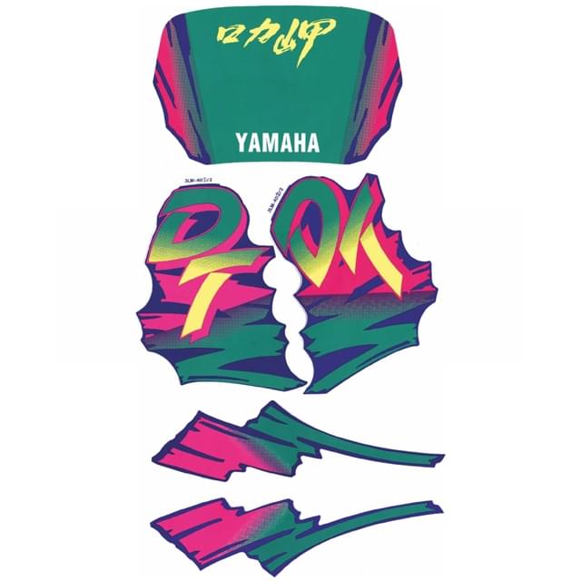 Kit de autocolantes Yamaha DT 50 LC - verde