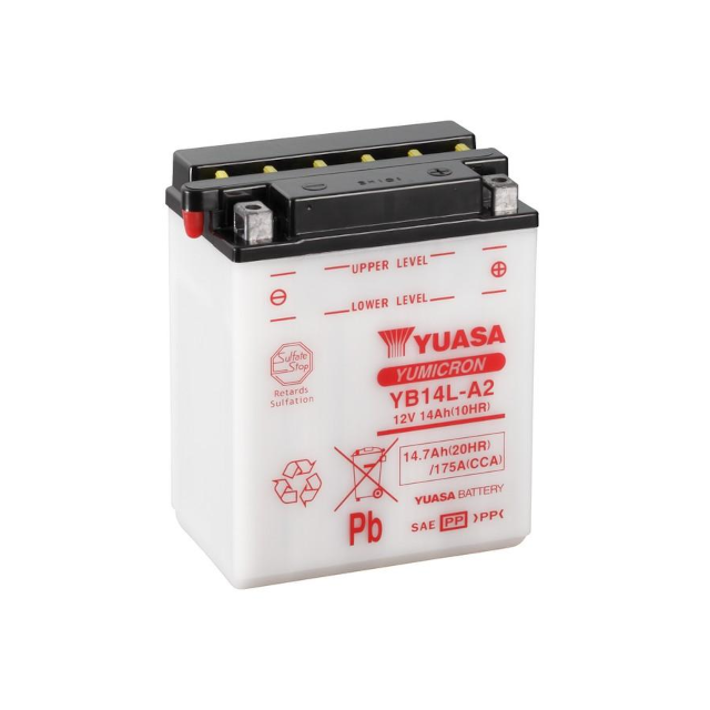Yuasa YB14L-A2 Battery with acid