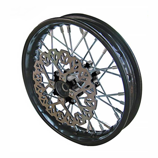 Llanta delantera aluminio completa 1.4x10" buje CNC Pitbike YCF 50