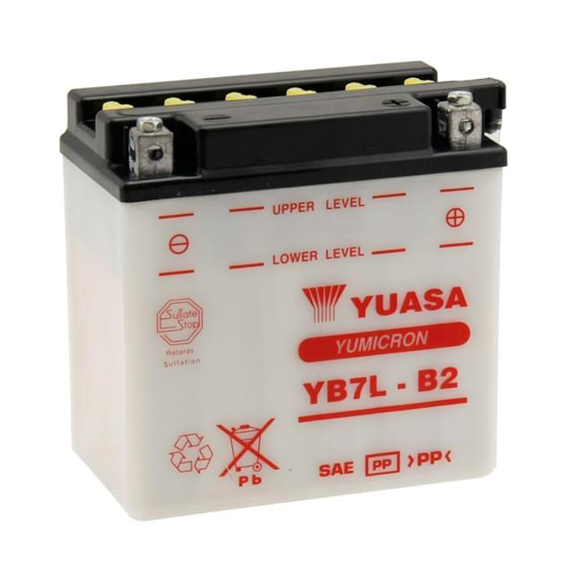 Bateria YB7L-B2 Yuasa sin ácido YB7L-B2