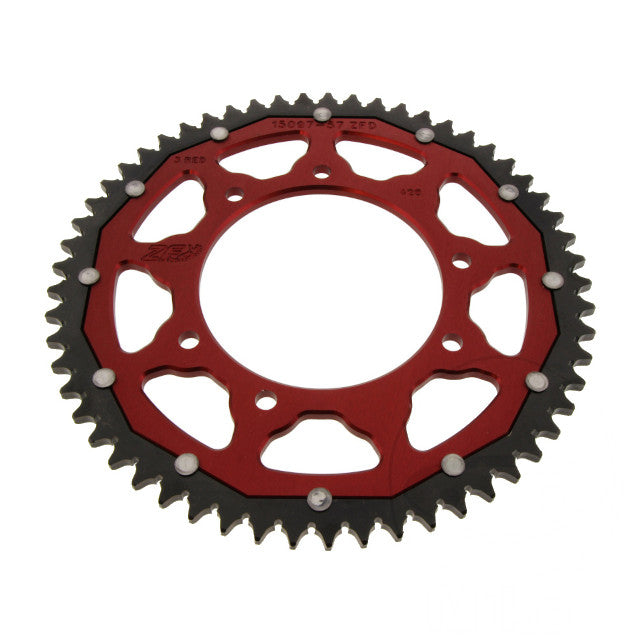 Couronne Dual Aprilia RX/SX 125 18-24 Z-57 428 acier/aluminium ZF - rouge