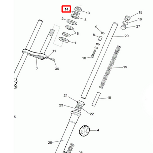Arandela tija GT-TT Rieju RS1 50