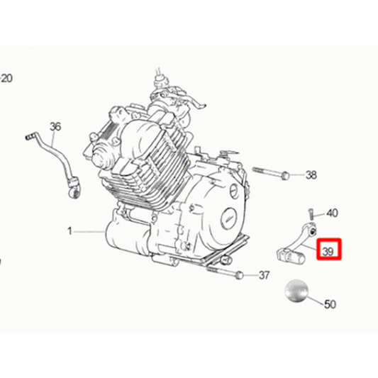 Gear pedal Rieju MRX / SMX / Tango 125