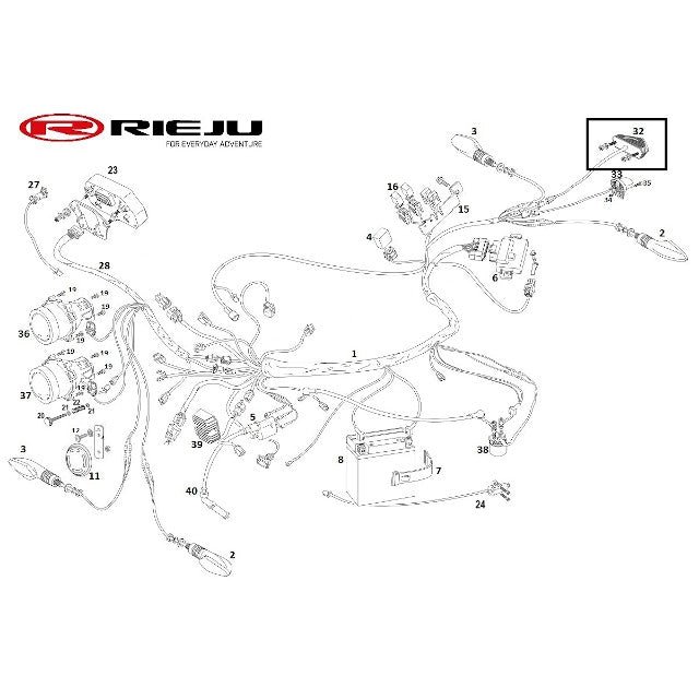 Farolim traseiro Rieju MR 200-250-300 / MRT 50-125 / EC/GP 250-300
