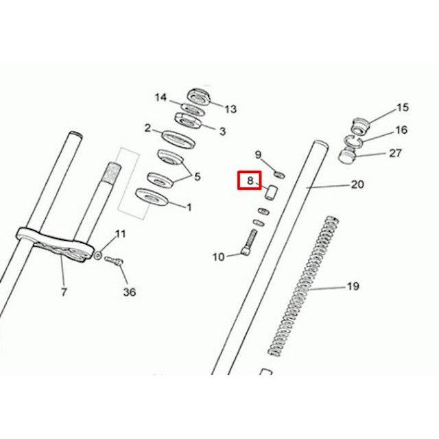 Tope interior horquilla Rieju RS1 50 0/000.290.0800
