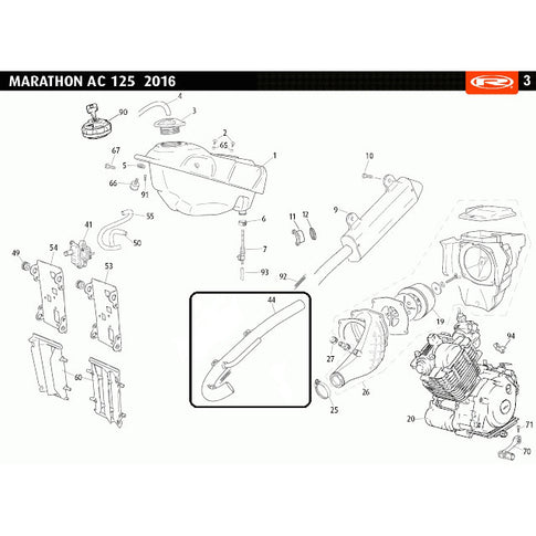 Exhaust manifold Rieju Marathon 125 AC 12-18
