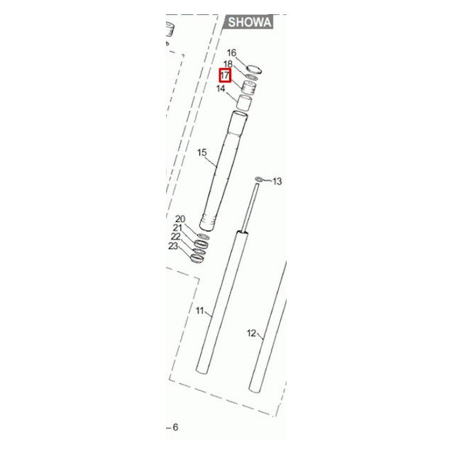 Tapón rosca para suspensión Showa Rieju MRX 50 / RS2 / RS3 50-125 0/000.410.5201