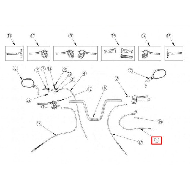 Cable de gas Rieju Bye Bike 0/000.550.2002