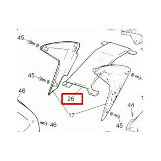 Paso de rueda trasero Rieju RS2 50/125 0/000.570.7020