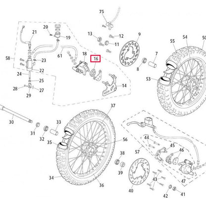 Pastilhas de travão dianteiras ou traseiras Rieju MRT / RS3 / Marathon 50-125