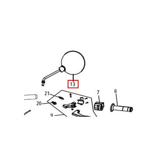 Left rearview mirror Rieju Century 125 euro 4 2018