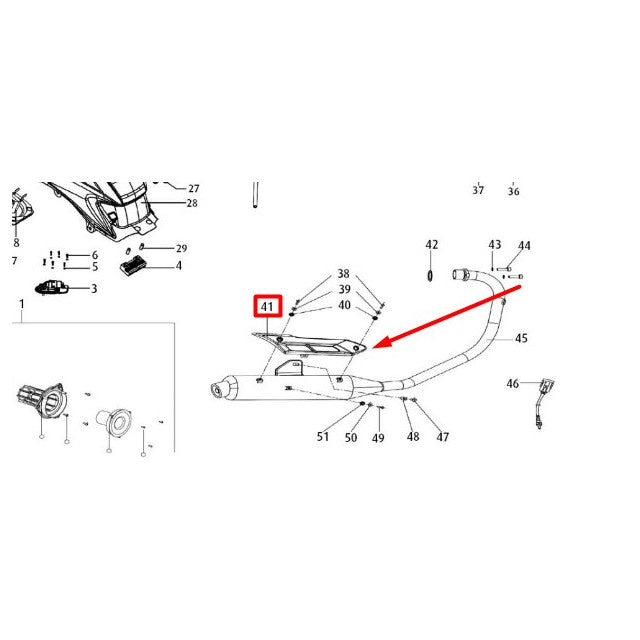 Protector de escape Rieju Strada 125 18-19 0/000.220.4203