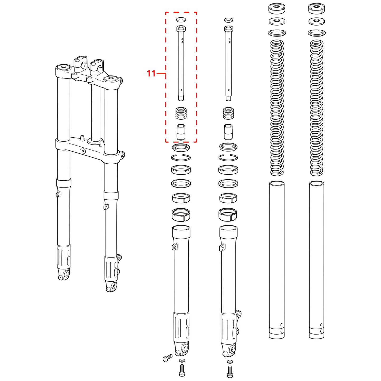 Rieju MRT 50 fork valve tube