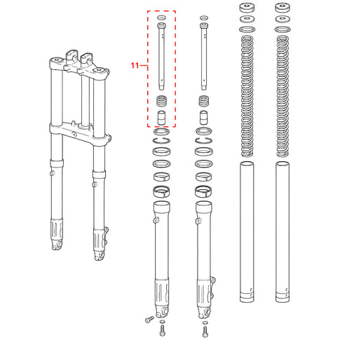 Rieju MRT 50 fork valve tube