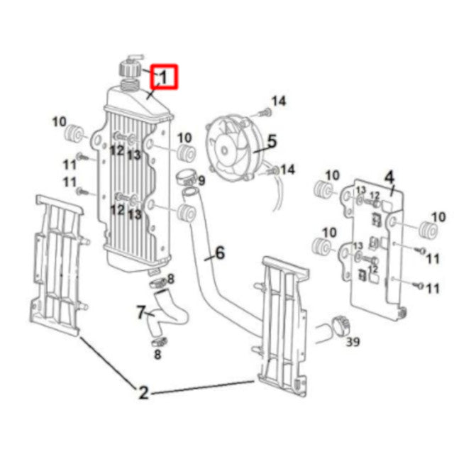 Radiateur Rieju MRT 125 2021