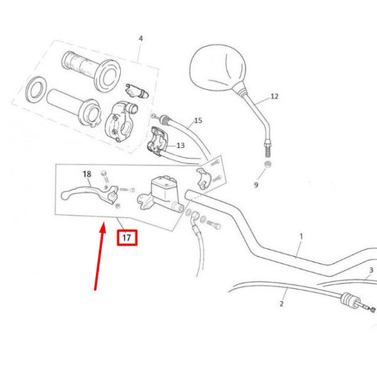 Maître-cylindre de frein avant Rieju Marathon / MRT 125