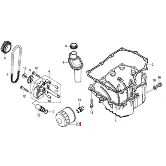 Filtro de aceite Rieju Aventura 500