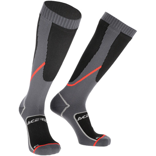 Calcetines Acerbis No-Wet - Negro/Rojo