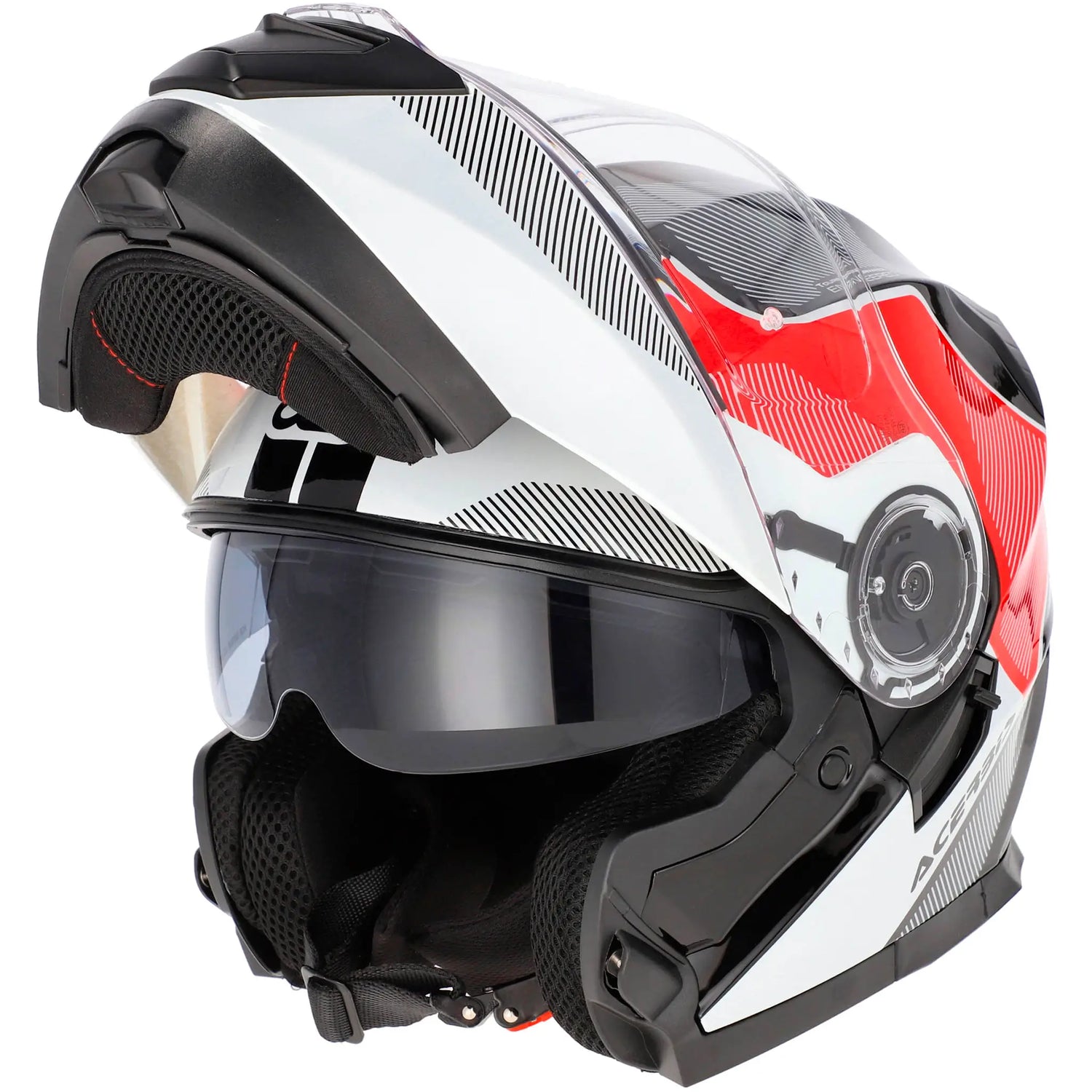 Casco Acerbis Serel 22.06 Solid - Negro/Blanco/Rojo