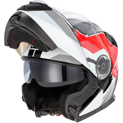 Casco Acerbis Serel 22.06 Solid - Negro/Blanco/Rojo