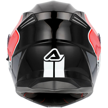 Casco Acerbis Serel 22.06 Solid - Negro/Blanco/Rojo