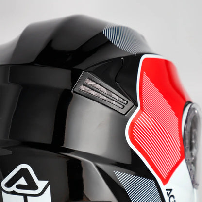 Casco Acerbis Serel 22.06 Solid - Negro/Blanco/Rojo