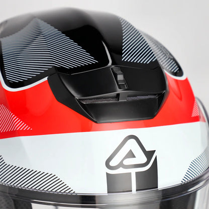 Casco Acerbis Serel 22.06 Solid - Negro/Blanco/Rojo