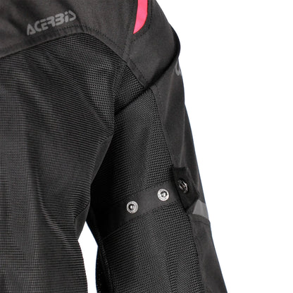 Chaqueta Acerbis CE Ramsey My Vented 2.0 Lady - Negro/Rosa