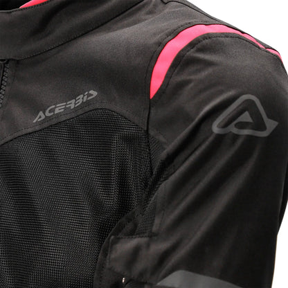 Chaqueta Acerbis CE Ramsey My Vented 2.0 Lady - Negro/Rosa