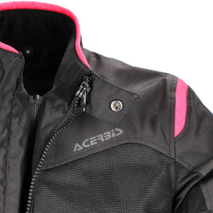 Chaqueta Acerbis CE Ramsey My Vented 2.0 Lady - Negro/Rosa