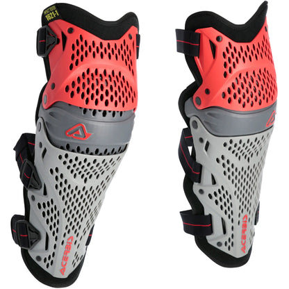 Rodilleras Acerbis Impact Pro - Rojo/Gris