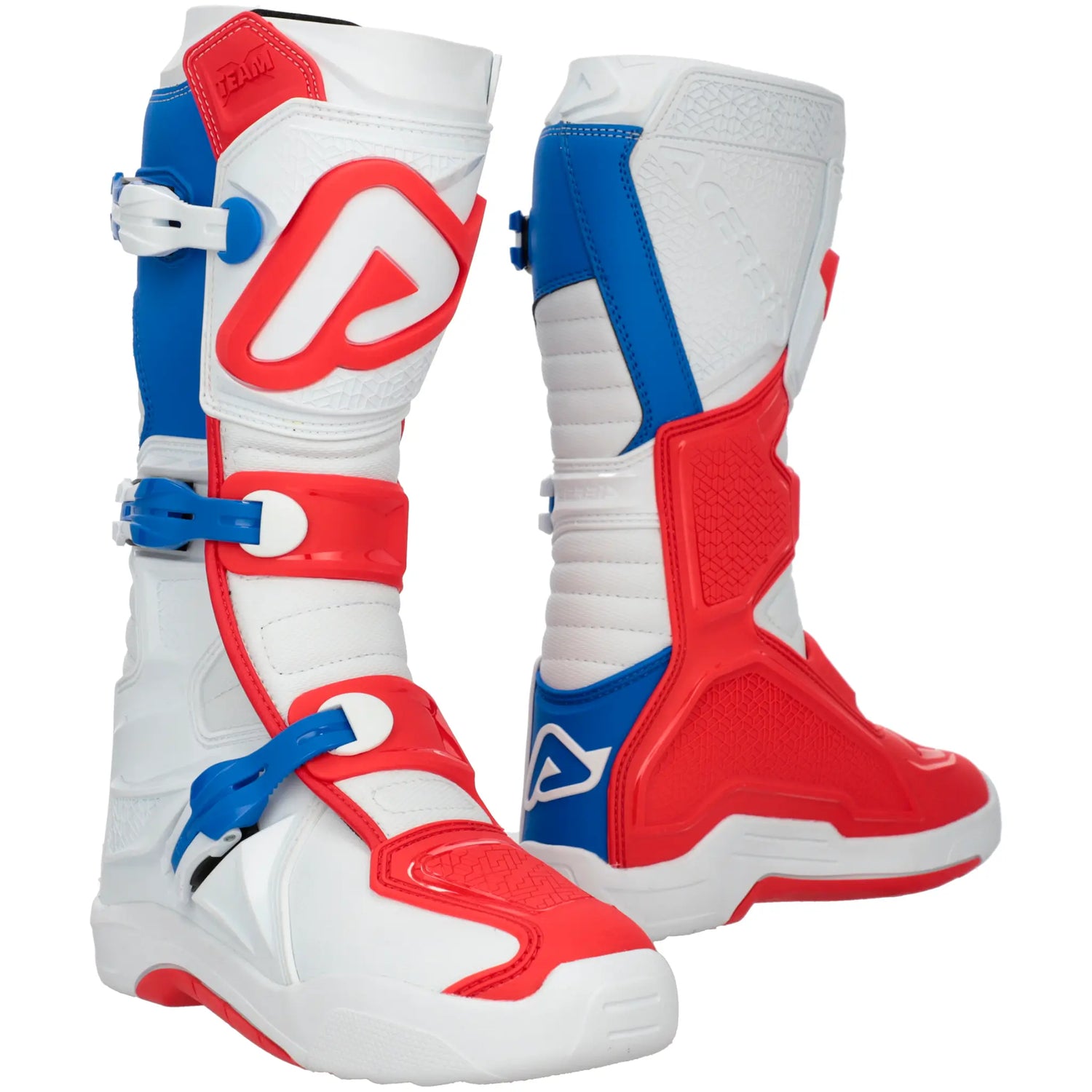 Botas Acerbis X-Team 2.0 - Blanco/Azul/Rojo