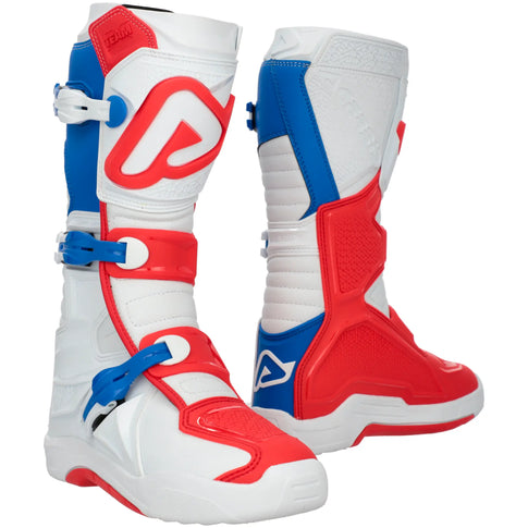 Botas Acerbis X-Team 2.0 - Blanco/Azul/Rojo