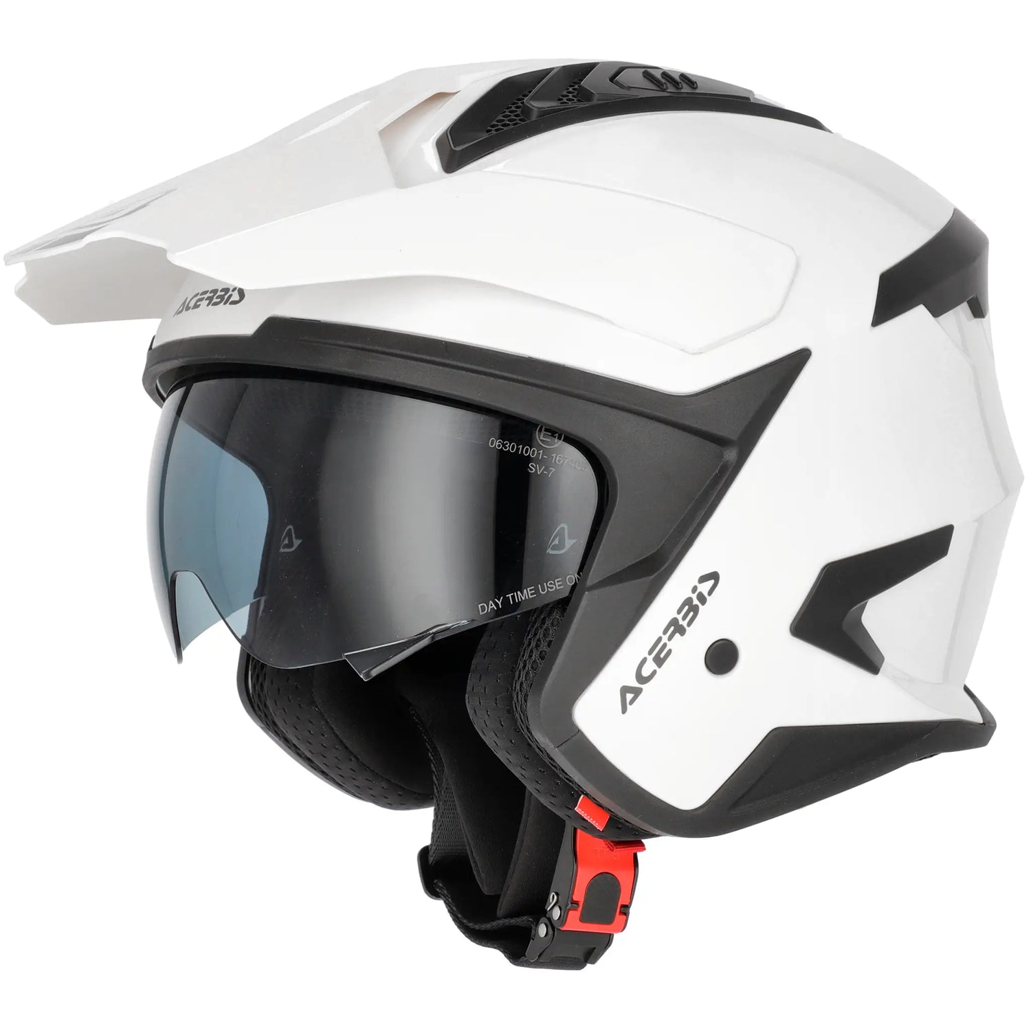 Casco Acerbis Jet Aria Evo Solid - Blanco Brillo